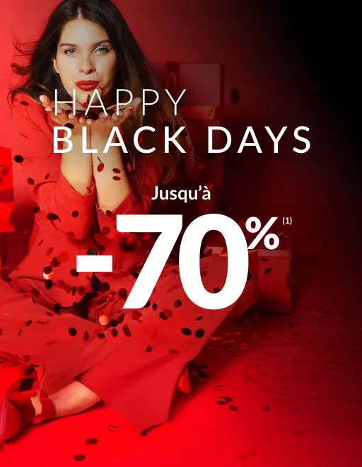 Happy Black Days : jusqu'à -70% de réduction sur le site