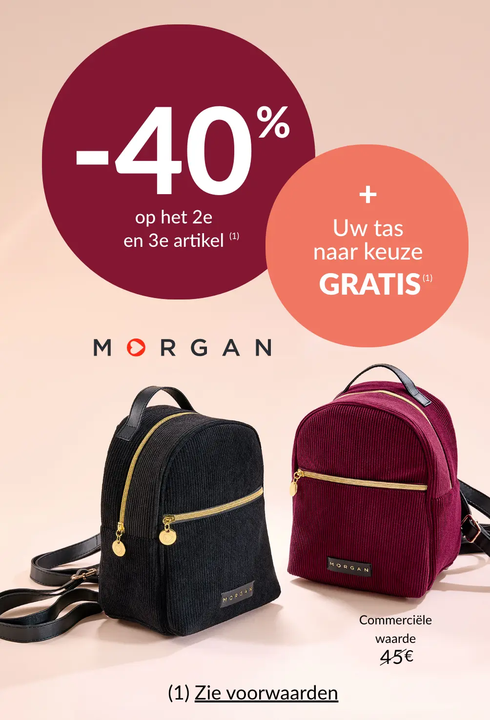 Profiteer van 40% korting op uw 2e en 3e artikel en een gratis horloge bij elke bestelling met de code 200001