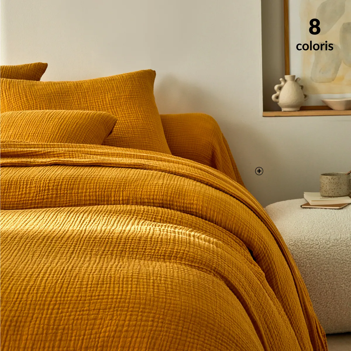 Linge de lit uni en triple gaze de coton gris clair, style sobre et moderne, toucher léger – blog blancheporte