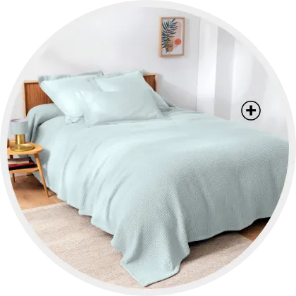 Couverture légère climatisante en nid d’abeille 350 g/m², respirante et régulatrice de température pour un confort toutes saisons | Blancheporte