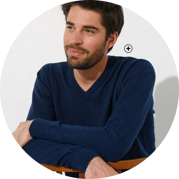 Pull uni col V pour homme, pièce versatile et élégante pas cher | Blancheporte