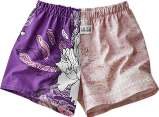 Roze en paarse upcycling boxershort heren-dames