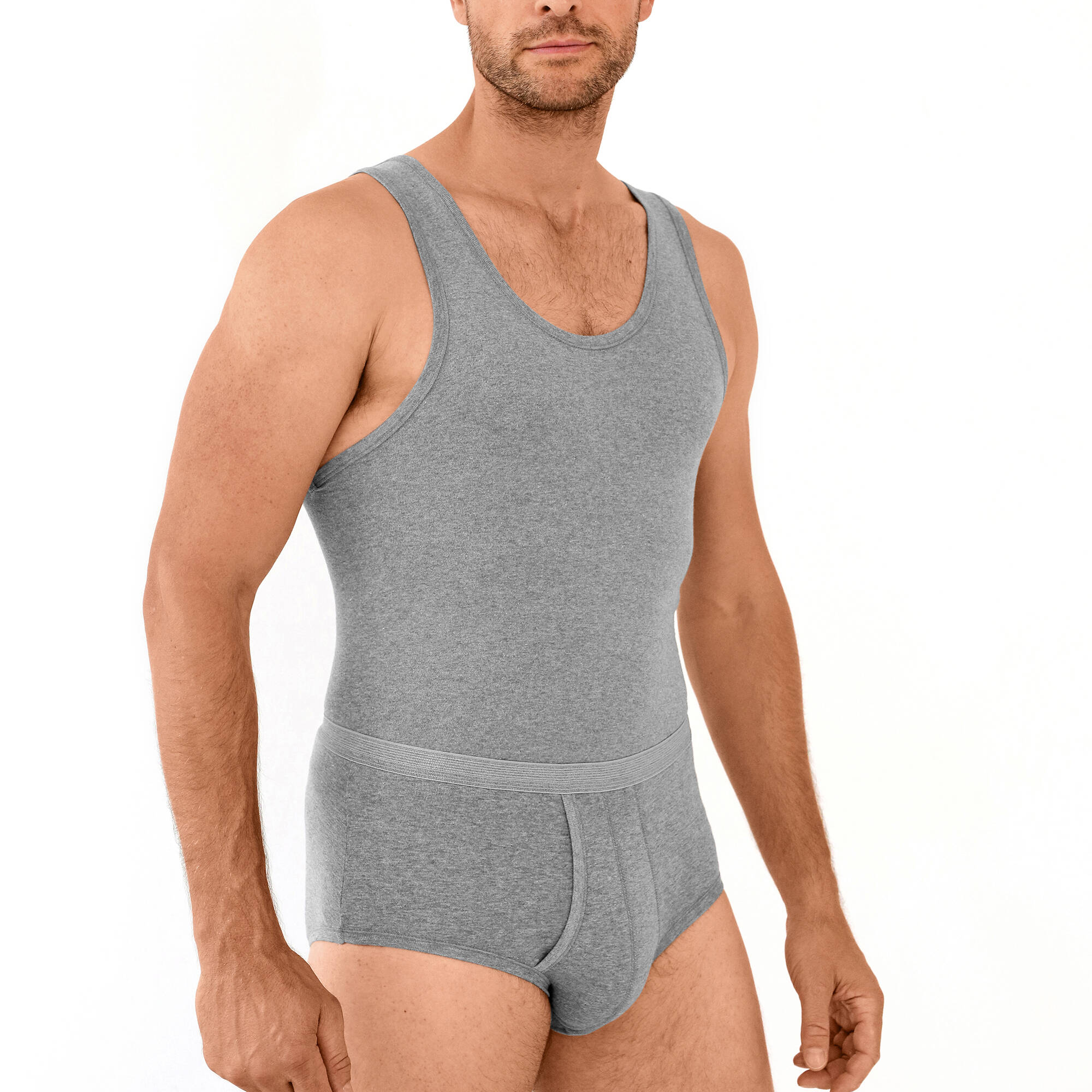 Debardeur sous vetement homme lot de 2 gris chine Blancheporte