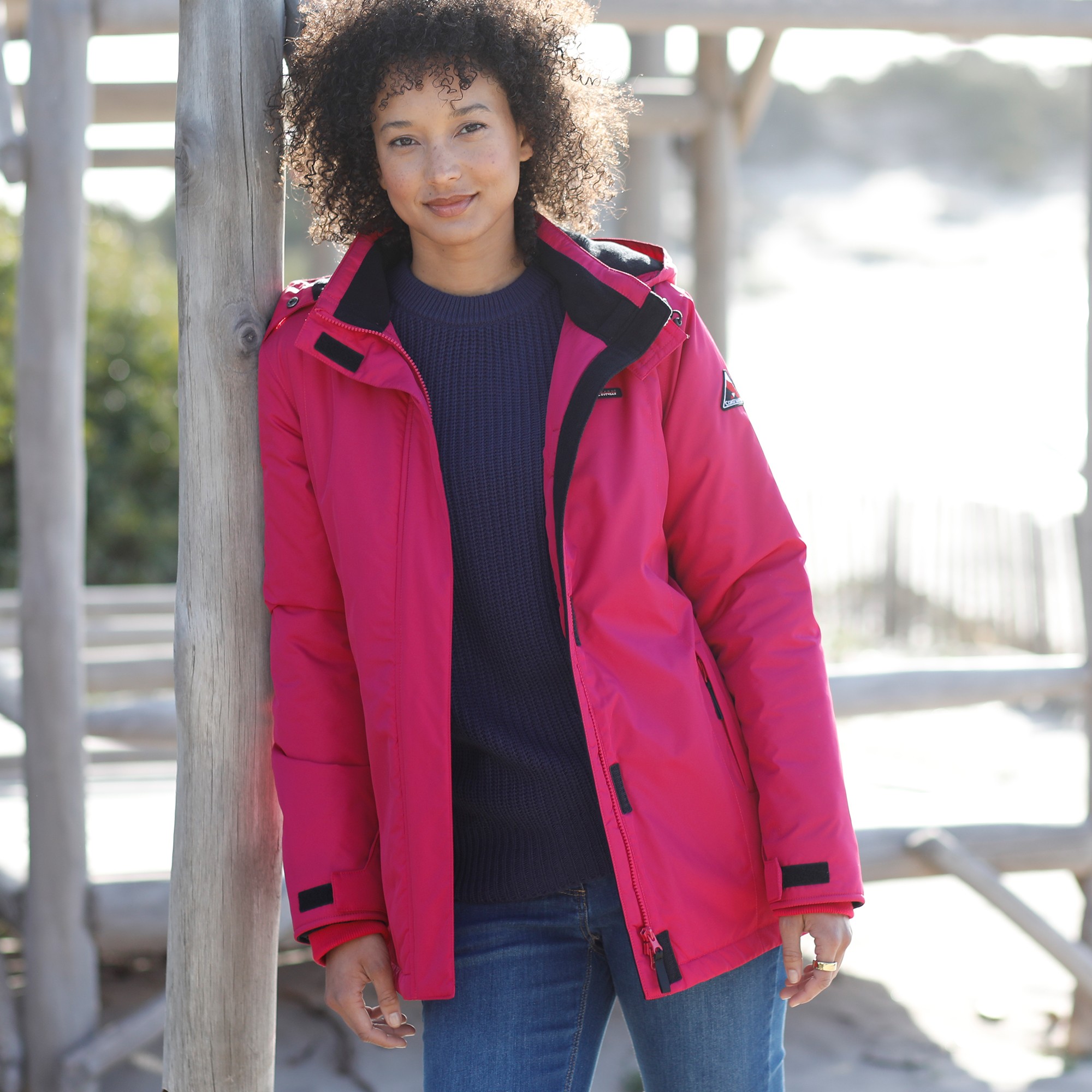 Parka imperm able doubl e polaire unie