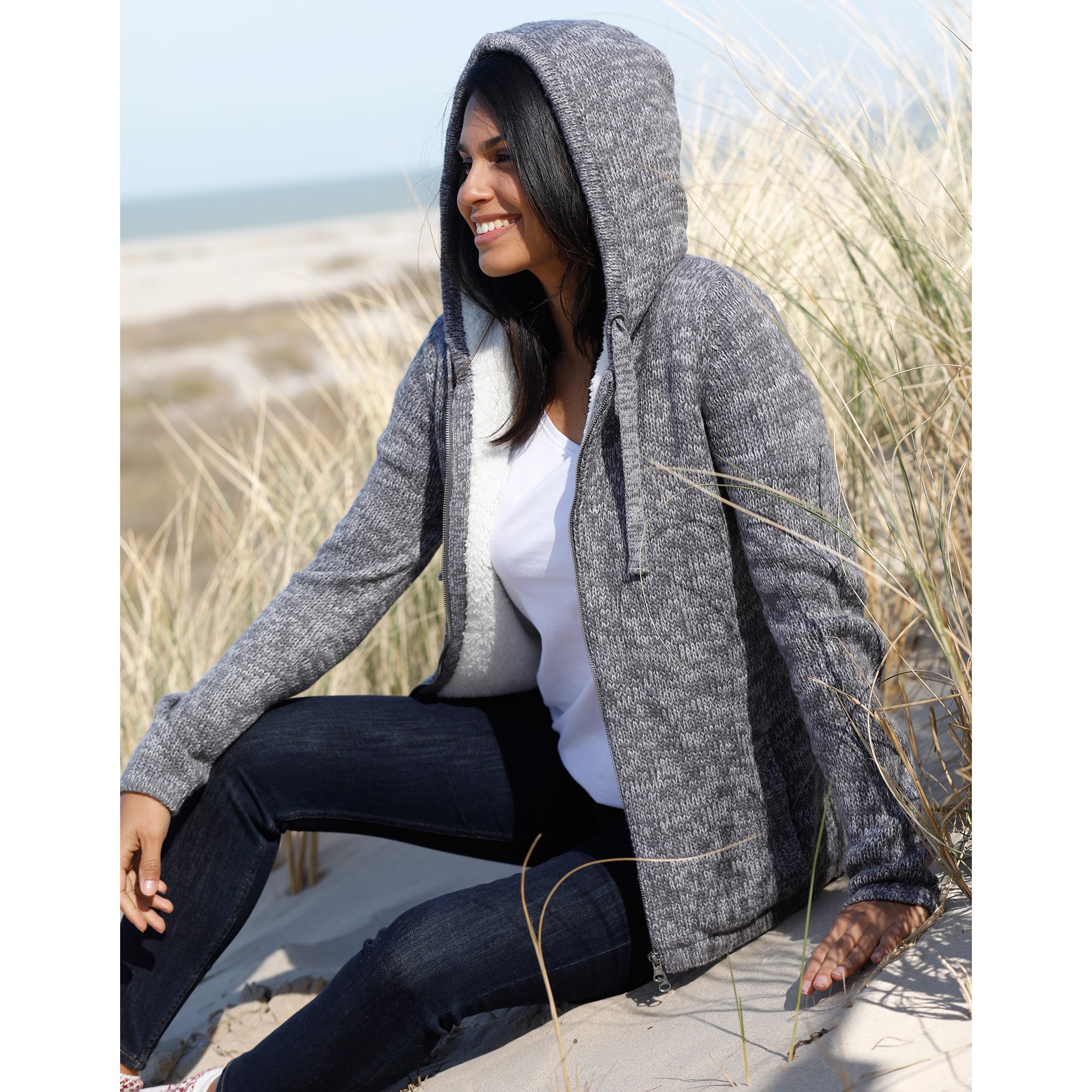 Gilet zippé femme blancheporte cheap
