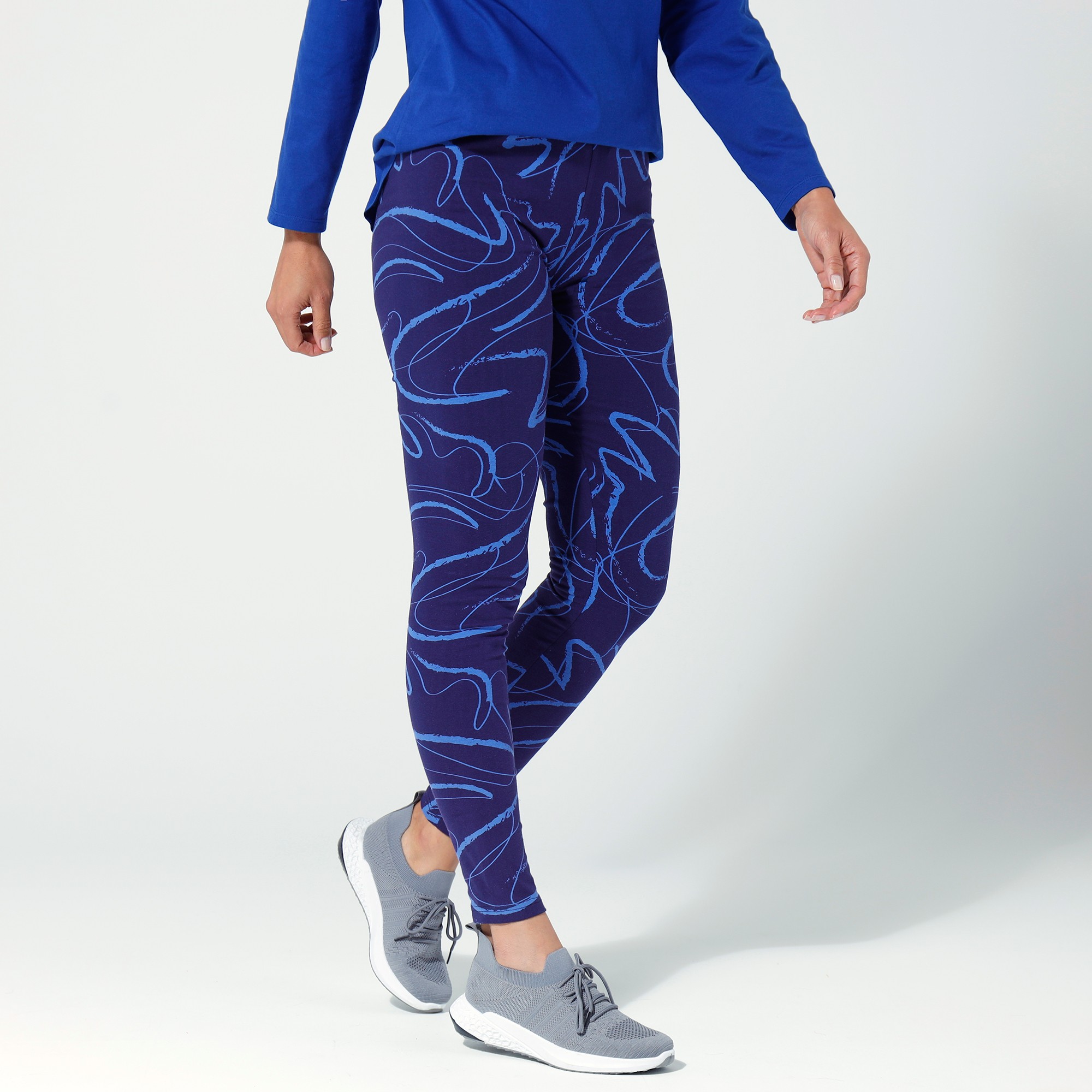 Legging imprim style crayonn marine Blancheporte