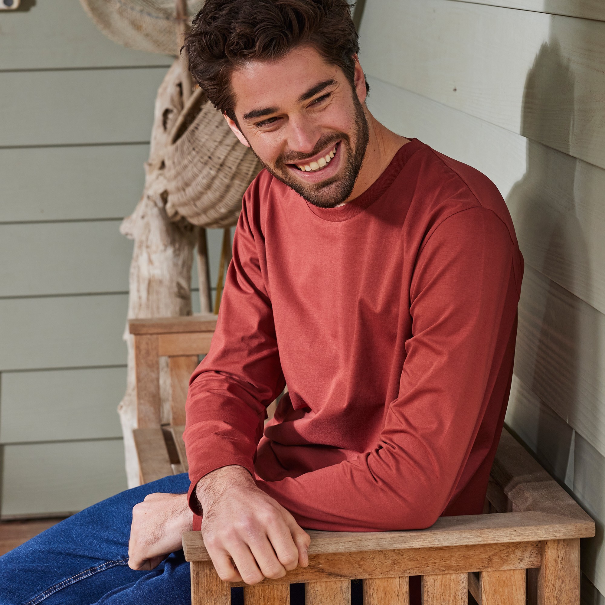 Roestbruin shirt best sale lange mouw dames