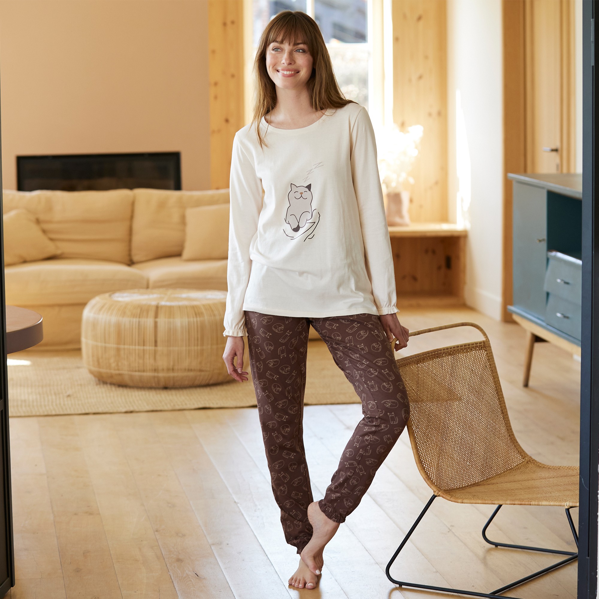 Blanche porte pyjama discount femme