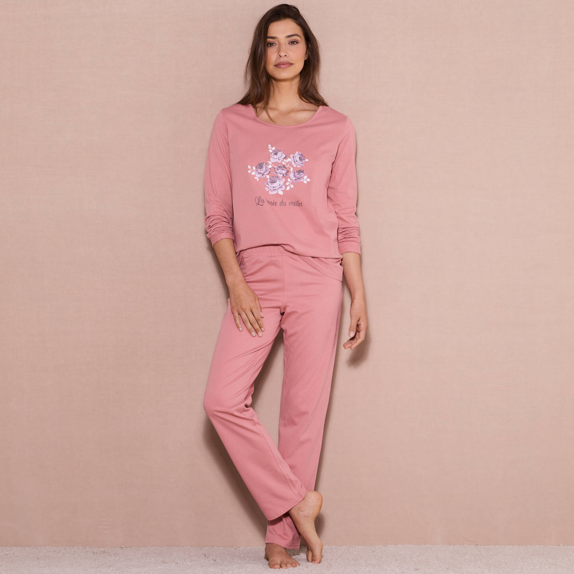 Pyjama met lange mouwen, roze Blancheporte