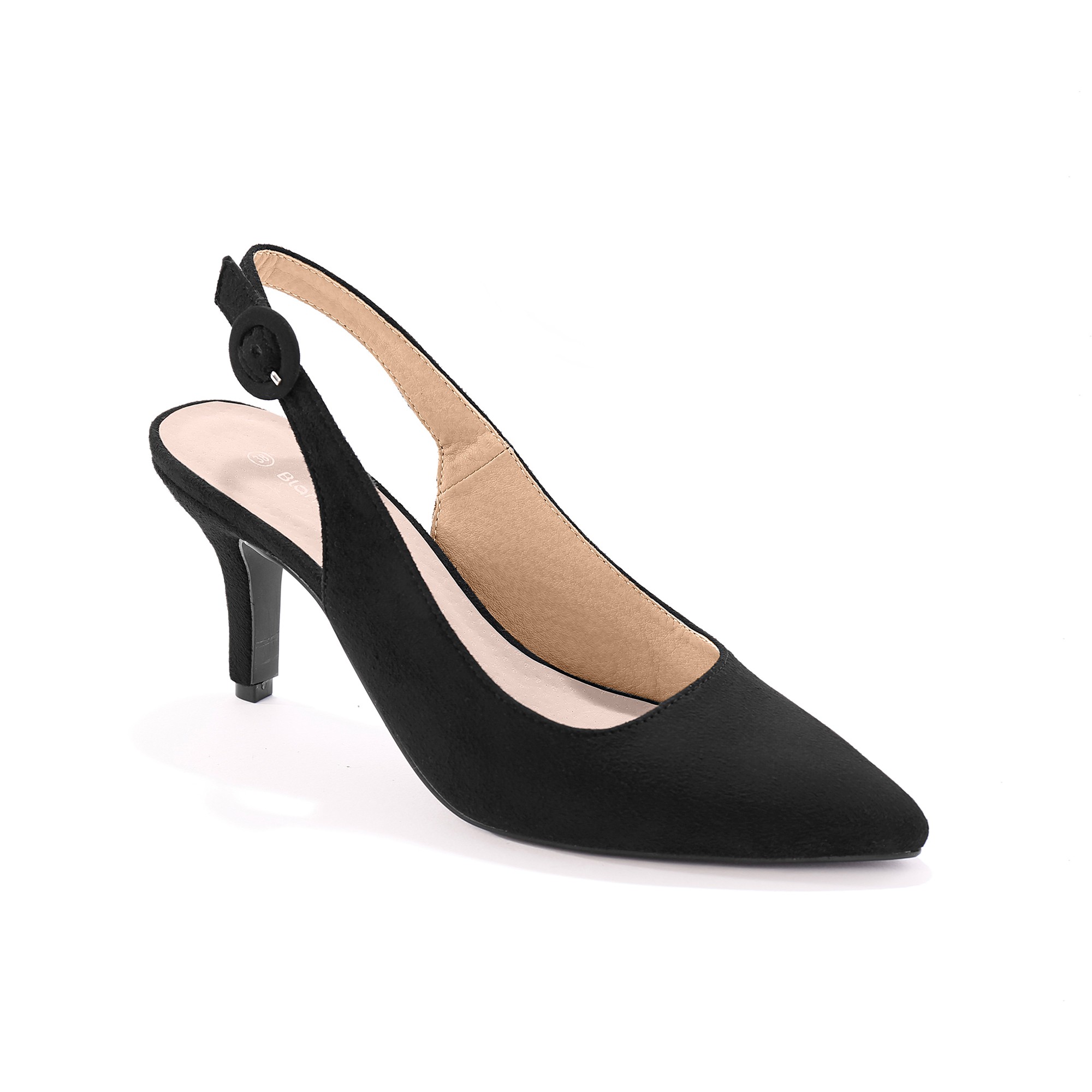 Zwarte pumps met riempje on sale