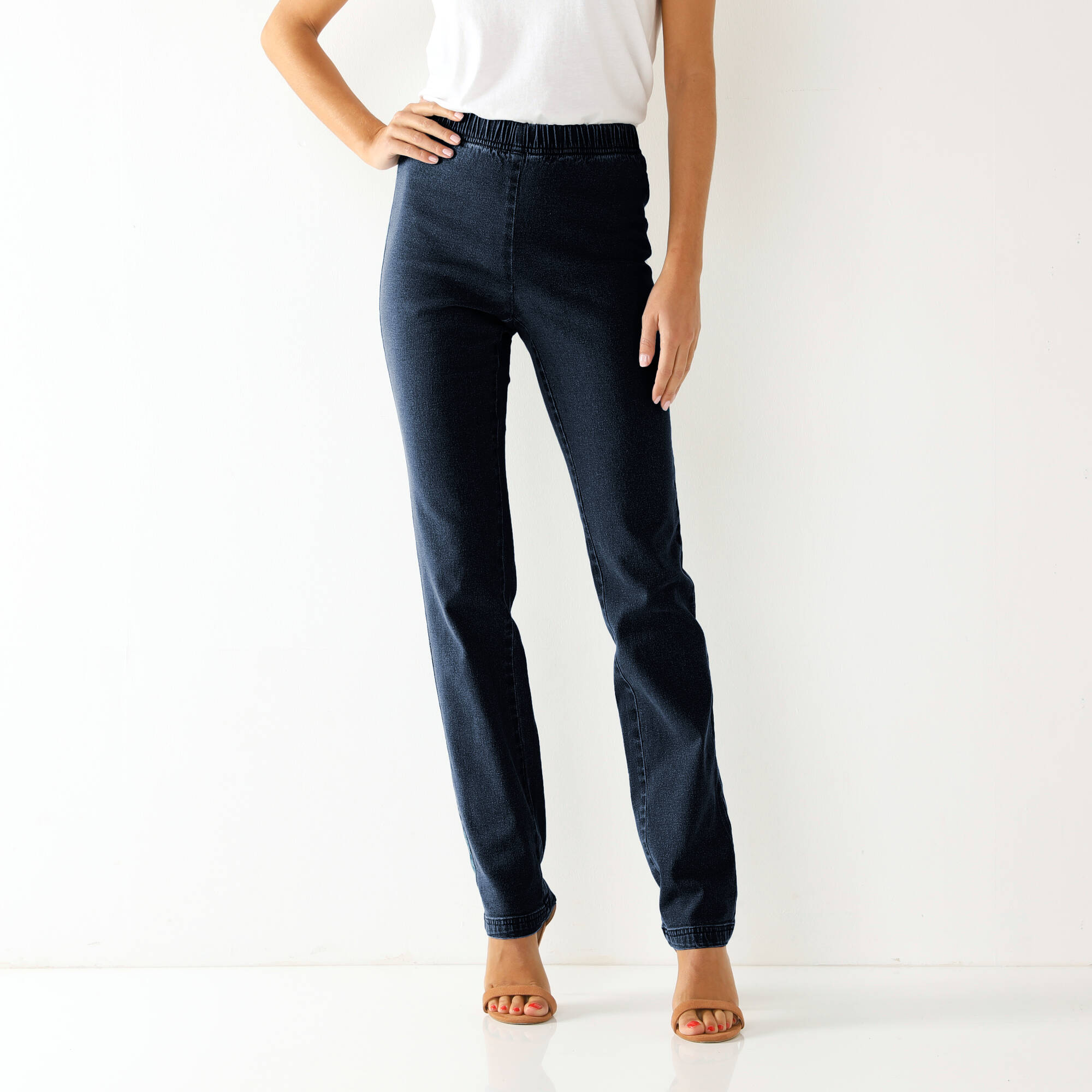 Ventre Plat Jean Extensible Femme Jean Sculptant, Ceinture Ventre