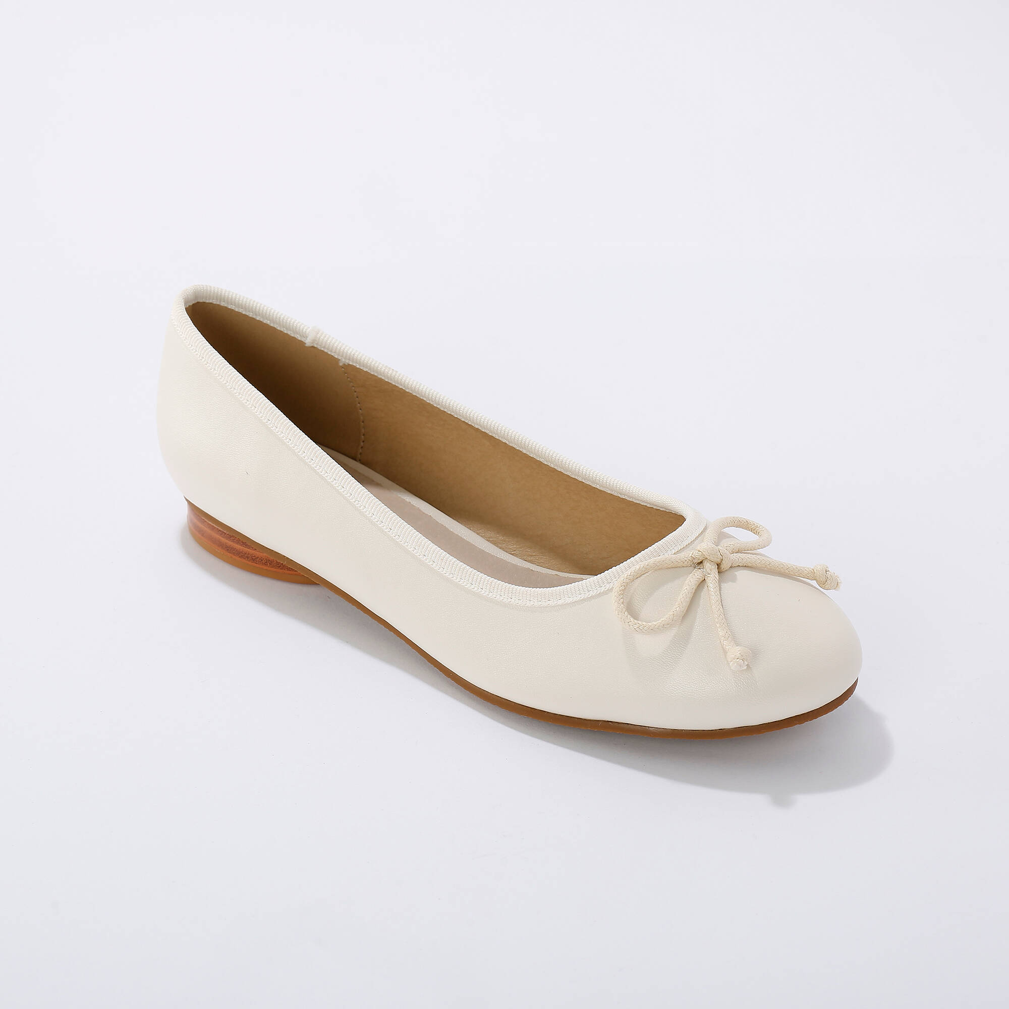 Ballerines Plates Élégantes à Lanières Pour Femme - Simili Cuir Blanc - Confort Et Style