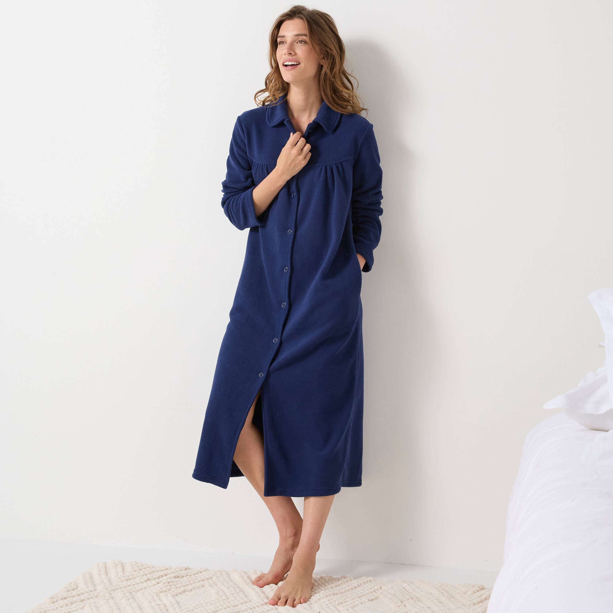 Col Claudine Robe De Chambre Douillette Femme ROBE DE CHAMBRE