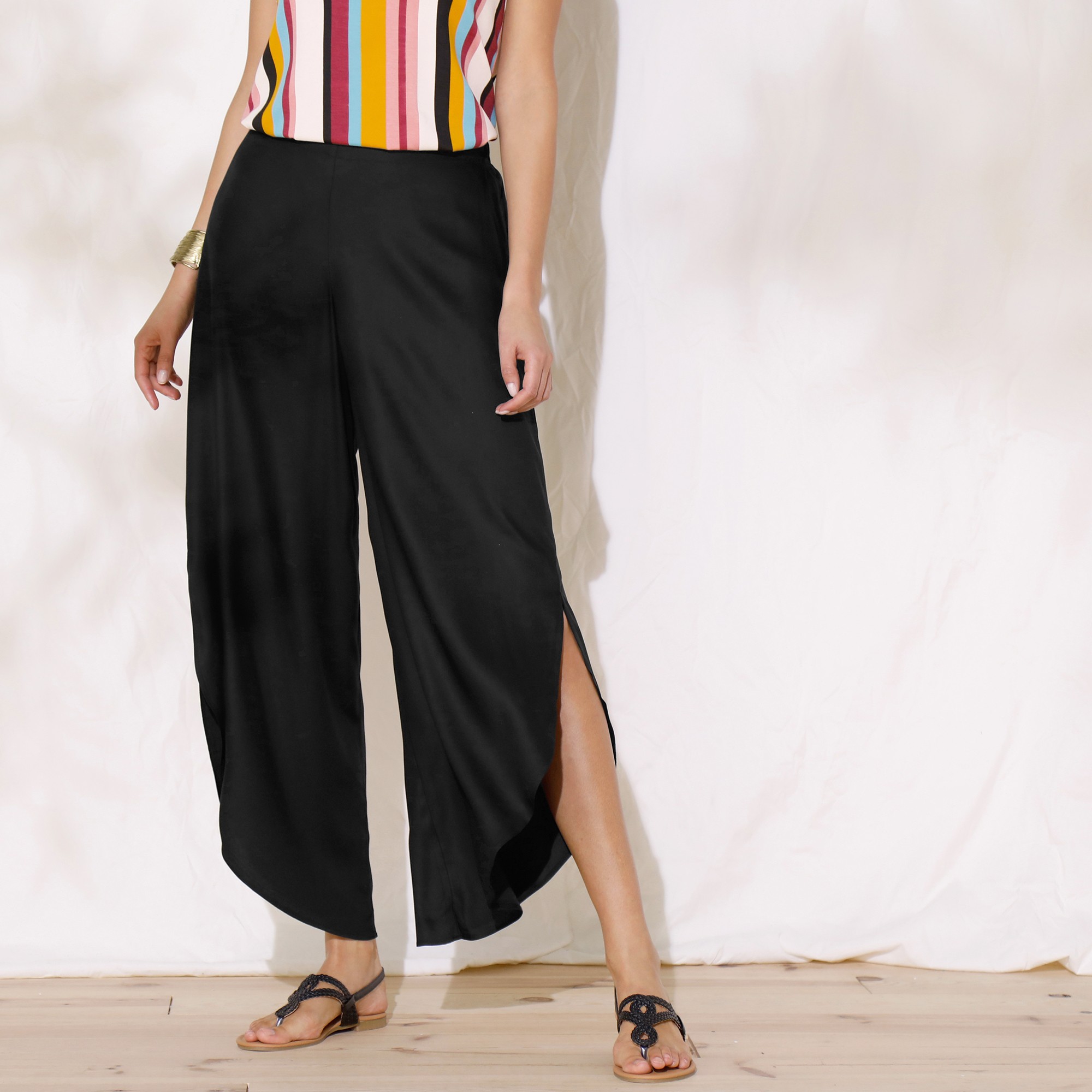 Pantalon hotsell fluide fendu