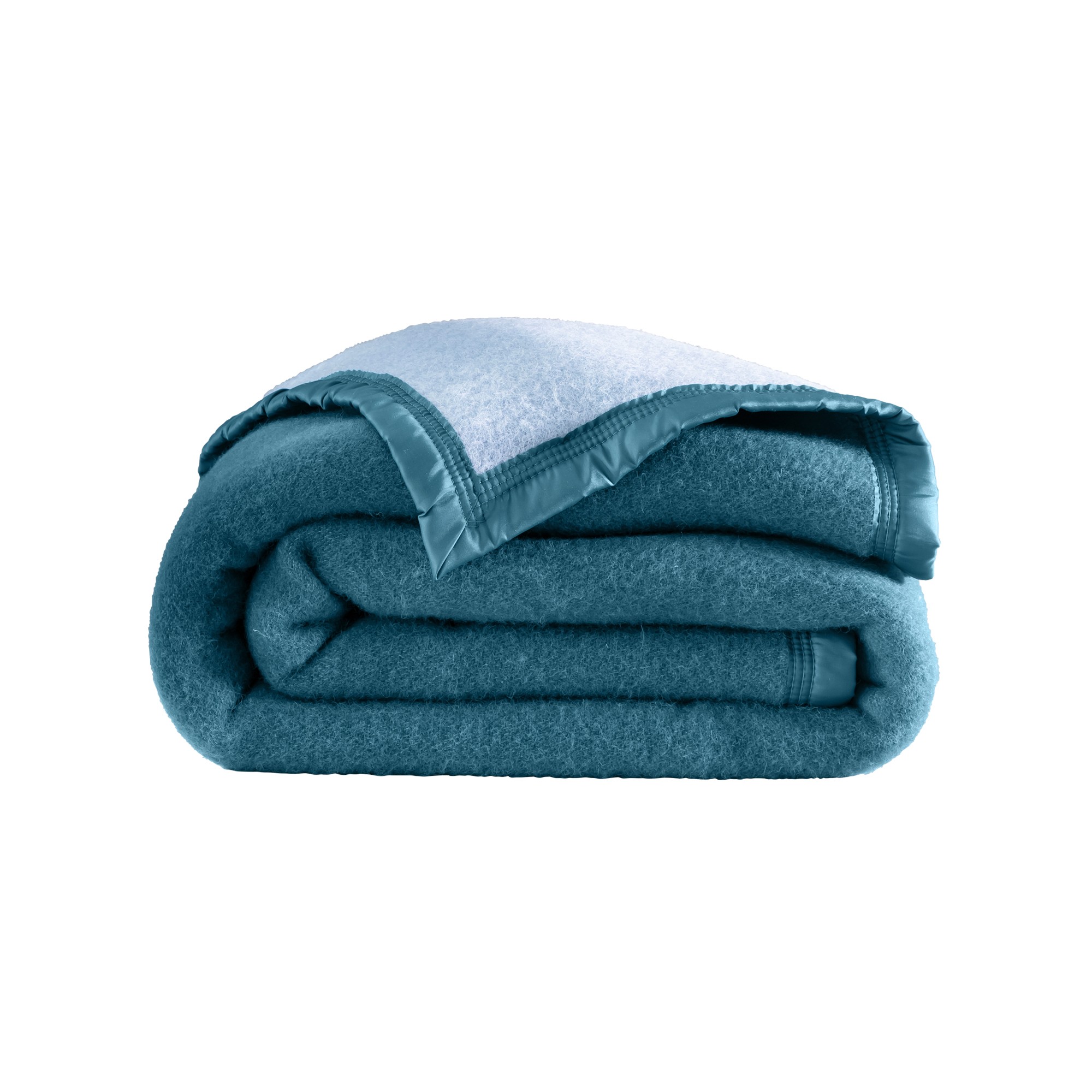 Couverture en 100% pure laine vierge 500g/m² - Bleu - 240x260 cm