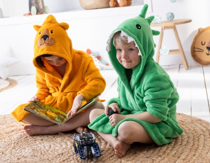 Peignoir de bain enfant licorne à capuche Colombine des Petits éponge coton