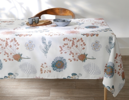 Nappe toile cirée imprimée feuillages
